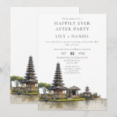 Glücklich bis ans Ende nach der Bali-Hochzeit Einladung (Vorne/Hinten)