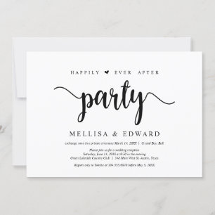 Glücklich bis ans Ende rustikale Party, Hochzeit E Einladung