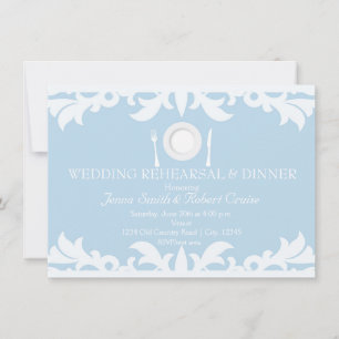 GLÜCKLICH BIS ANS LEBENSENDE Hochzeitsprobe-Dinner Einladung