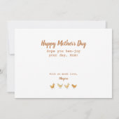 Glücklich bist du meine Mama Hen and Chicks Karte (Rückseite)