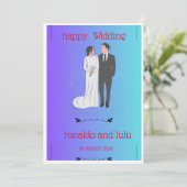 GLÜCKLICH BREITEN EINLADUNG (Stehend Vorderseite)