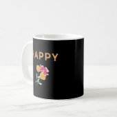 GLÜCKLICH, Briefe, Blume aus dem Marquee Kaffeetasse (Vorderseite Links)