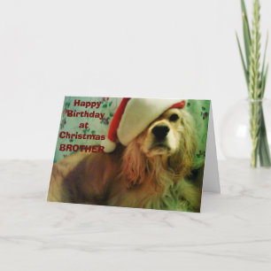 GLÜCKLICH "CHRISTMAS BIRTHDAY" FÜR MEINEN BRUDER FEIERTAGSKARTE