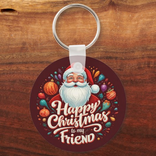 GLÜCKLICH CHRISTMAS ZU MEINEM FREUND SCHLÜSSELANHÄNGER (Vorderseite)