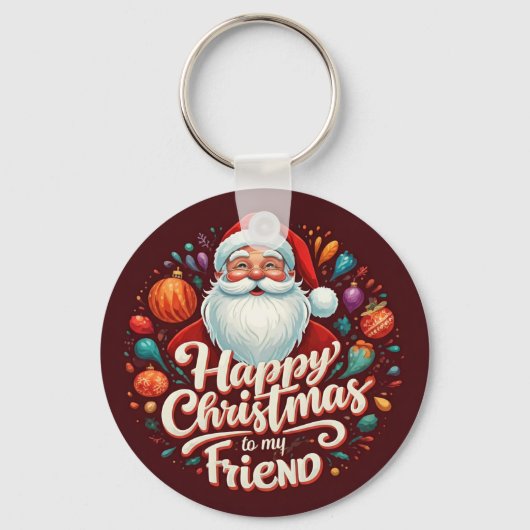 GLÜCKLICH CHRISTMAS ZU MEINEM FREUND SCHLÜSSELANHÄNGER (Rückseite)