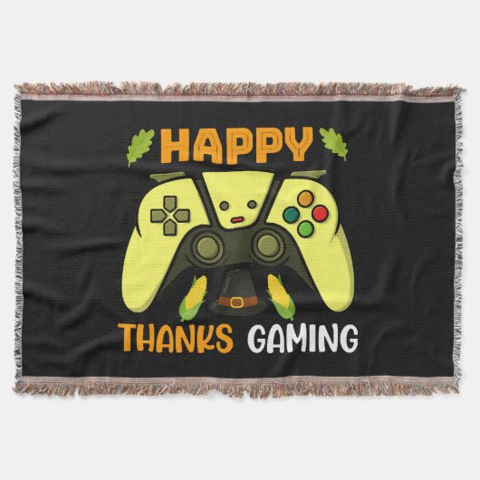 Glücklich dank Gaming Funny Decke (Vorderseite)