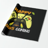 Glücklich dank Gaming Funny Geschenkpapier (Ungerollt)
