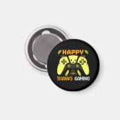 Glücklich dank Gaming Funny Magnet (Vorderseite/Rückseite)