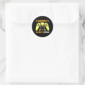 Glücklich dank Gaming Funny Runder Aufkleber (Tasche)