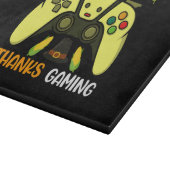 Glücklich dank Gaming Funny Schneidebrett (Ecke)