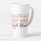 glücklich dankbar, dankbar, gesegnet milchtasse (Rechte Ecke)