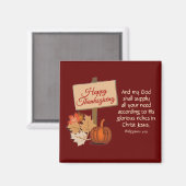 GLÜCKLICH DANKEN, meinem Gott zu geben, wird BURGU Magnet (Vorderseite/Rückseite)