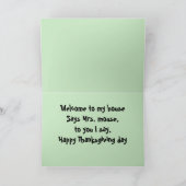 GLÜCKLICH DANKEN VON FRAU. MUSTER KARTE (Innenseite)