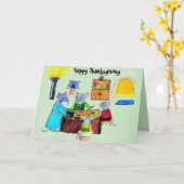 GLÜCKLICH DANKEN VON FRAU. MUSTER KARTE (Gelbe Blume)