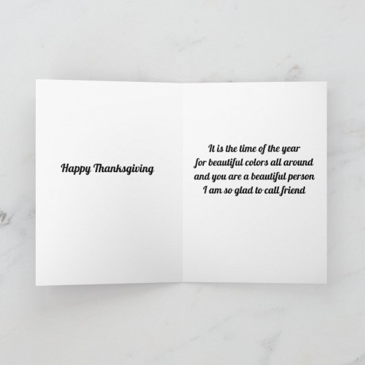 GLÜCKLICH DANKSGEBEN AN EINE "SEHR BESONDERE PERSO KARTE (Innenseite)