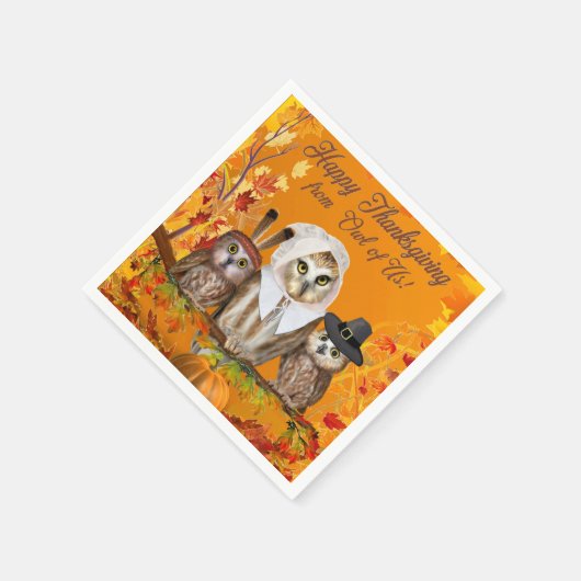 GLÜCKLICH DANKSGEBEN VON UNS EIGENTUM! SERVIETTE (Ecke)