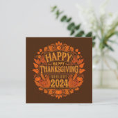 GLÜCKLICH DANKSGIVING 2024 FEIERTAGSKARTE (Stehend Vorderseite)