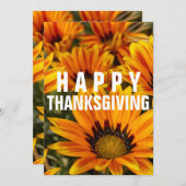GLÜCKLICH DANKSGIVING ABENDESSEN GELBE SONNENBLUME EINLADUNG (Vorne/Hinten)
