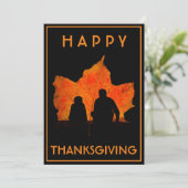 GLÜCKLICH DANKSGIVING FAMILIENABENDESSEN PARTY EINLADUNG (Stehend Vorderseite)