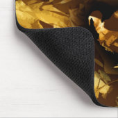 GLÜCKLICH DANKSGIVING - Goldene Blätter & Türkei Mousepad (Ecke)