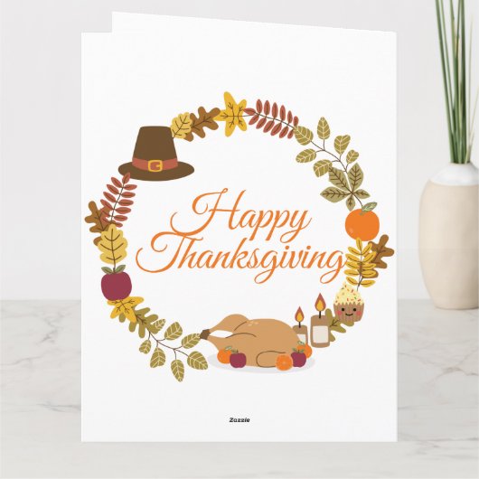 GLÜCKLICH DANKSGIVING KARTE (Rückseite)