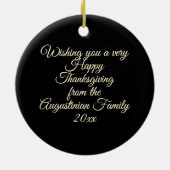 GLÜCKLICH DANKSGIVING Philippinen 4:19 Custom BLAC Keramik Ornament (Hinten)