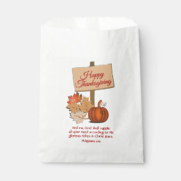 GLÜCKLICH DANKSGIVING Philippinen 4:19 Schrift Geschenktütchen