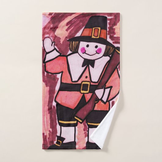 GLÜCKLICH DANKSGIVING PILGRIM HANDTUCH (Handtuch)