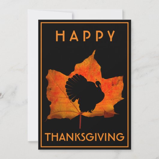 GLÜCKLICH DANKSGIVING TÜRKEY DINNER PARTY EINLADUNG (Vorderseite)