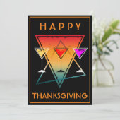 GLÜCKLICH DANKSGIVIVING ABENDESSEN FEIERN EINLADUNG (Stehend Vorderseite)