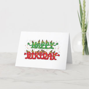 GLÜCKLICH ***DEZEMBER*** GEBURTSTAG FEIERTAGSKARTE