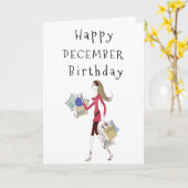 GLÜCKLICH ***DEZEMBER*** GEBURTSTAG FÜR **HER** KA KARTE (Gelbe Blume)