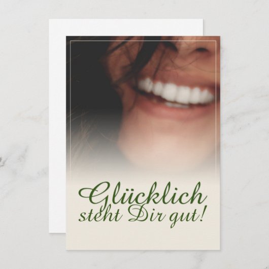 Glücklich, du Arsch! (Vorne/Hinten)