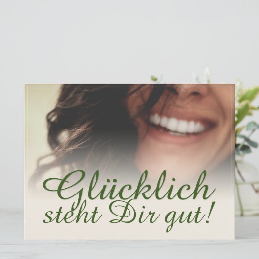 Glücklich, du Arsch! (Stehend Vorderseite)