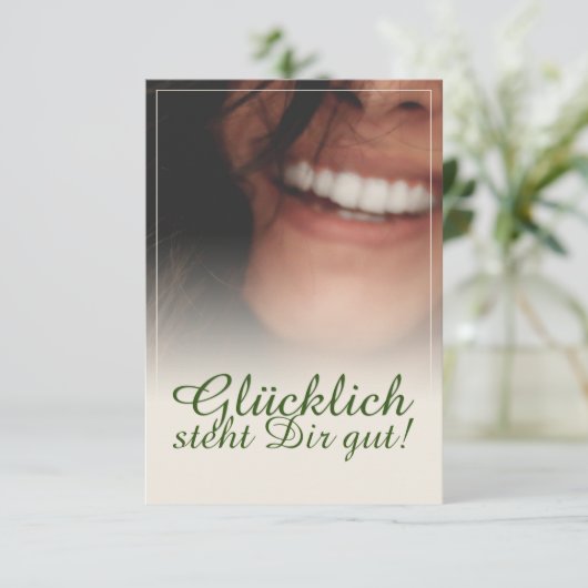 Glücklich, du Arsch! (Stehend Vorderseite)