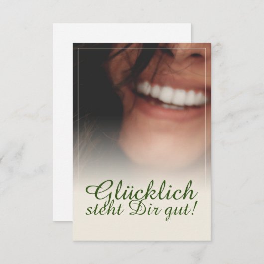 Glücklich, du Arsch! (Vorne/Hinten)