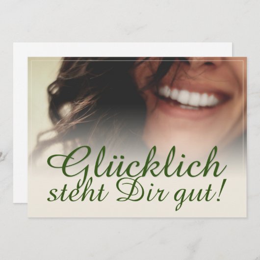 Glücklich, du Arsch! (Vorne/Hinten)