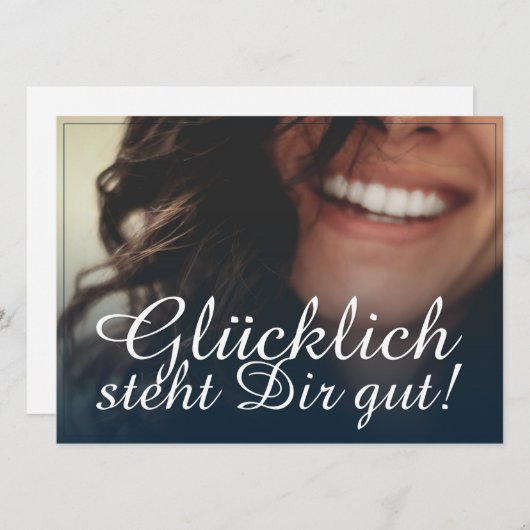 Glücklich, du Arsch! - Blau (Vorne/Hinten)