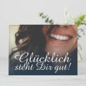 Glücklich, du Arsch! - Blau (Stehend Vorderseite)