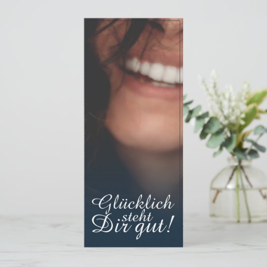 Glücklich, du Arsch! - Blau (Stehend Vorderseite)