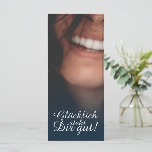 Glücklich, du Arsch! - Blau (Stehend Vorderseite)