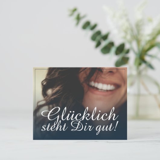 Glücklich, du Arsch! - Blau (Stehend Vorderseite)