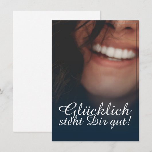 Glücklich, du Arsch! - Blau (Vorne/Hinten)