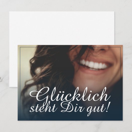 Glücklich, du Arsch! - Blau (Vorne/Hinten)