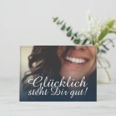 Glücklich, du Arsch! - Blau (Stehend Vorderseite)