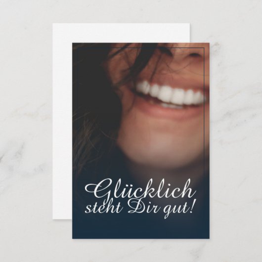 Glücklich, du Arsch! - Blau (Vorne/Hinten)