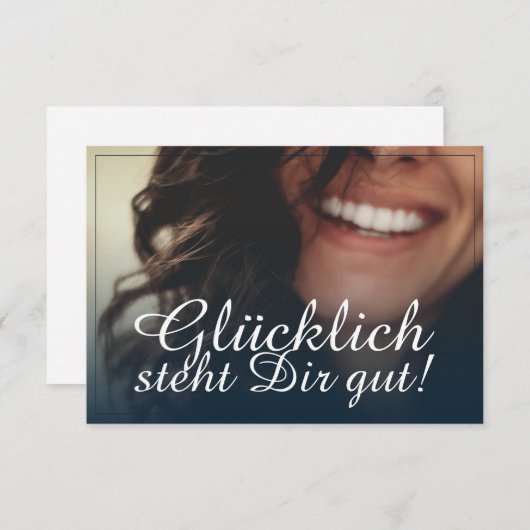 Glücklich, du Arsch! - Blau (Vorne/Hinten)