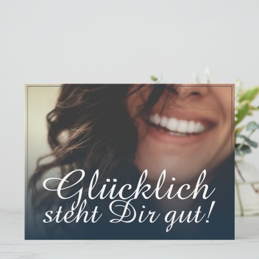 Glücklich, du Arsch! - Blau (Stehend Vorderseite)