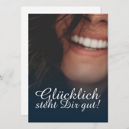 Glücklich, du Arsch! - Blau (Vorne/Hinten)