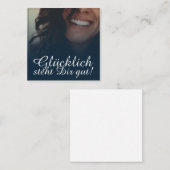 Glücklich, du Arsch! - Blau Mitteilungskarte (Vorne/Hinten)